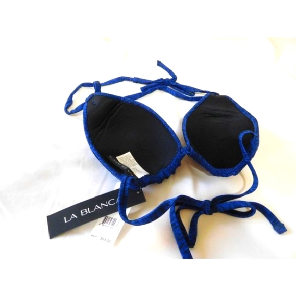 NEW La Blanca Midnight Rain Bikini Top Padded Size 6 Swimwear MenWomenStyles - Picture 10 of 11